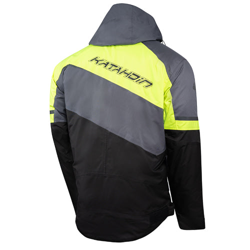 KATAHDIN GEAR RECON JACKET MENS, BLACK/GREY/HI-VIZ - X-LARGE