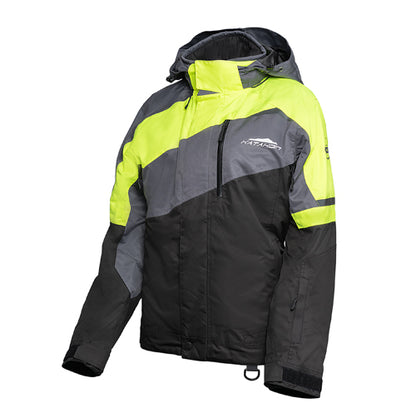 KATAHDIN GEAR RECON JACKET WOMENS, BLACK/GREY/HI-VIZ - X-L