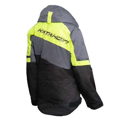KATAHDIN GEAR RECON JACKET WOMENS, BLACK/GREY/HI-VIZ - LARGE