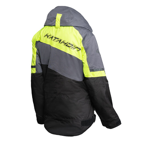 KATAHDIN GEAR RECON JACKET WOMENS, BLACK/GREY/HI-VIZ - MEDIUM