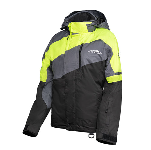 KATAHDIN GEAR RECON JACKET WOMENS, BLACK/GREY/HI-VIZ - LARGE