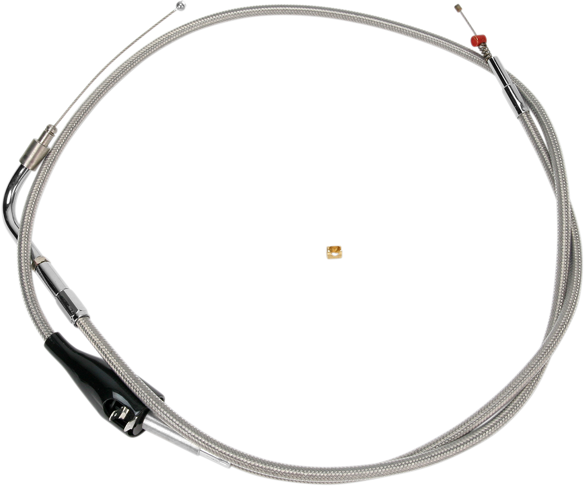 BARNETT Stainless Steel Idle Cable - Cruise - +6" - '02-'06 FLH 102304100206