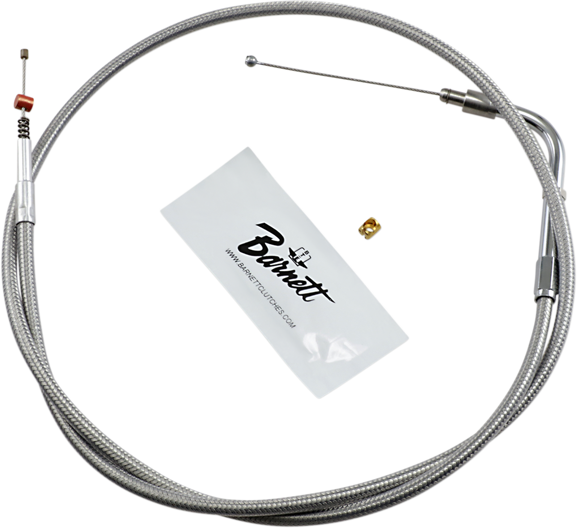 BARNETT Stainless Steel Idle Cable - +6" - '01-'15 Softail 102304001206