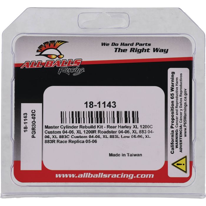 All Balls Racing Master Cylinder Rebuild Kit 18-1143