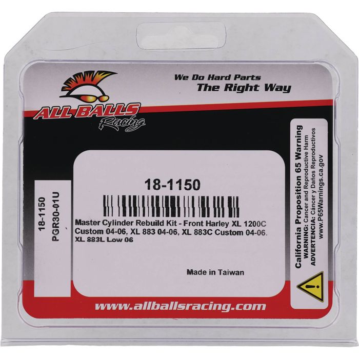 All Balls Racing Master Cylinder Rebuild Kit (Part #18-1150)