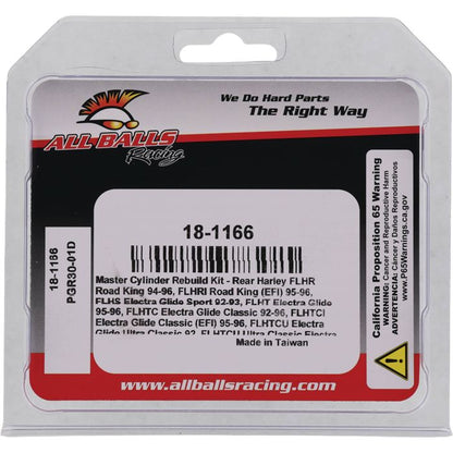 All Balls Racing Master Cylinder Rebuild Kit (Part #18-1166)