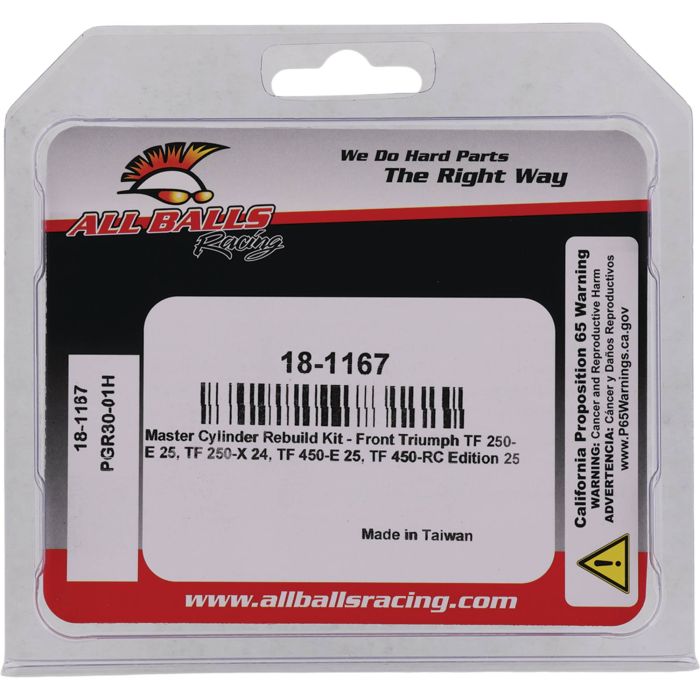 All Balls Racing Master Cylinder Rebuild Kit 18-1167