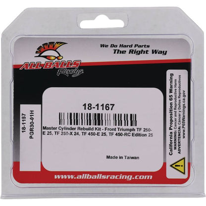 All Balls Racing Master Cylinder Rebuild Kit 18-1167