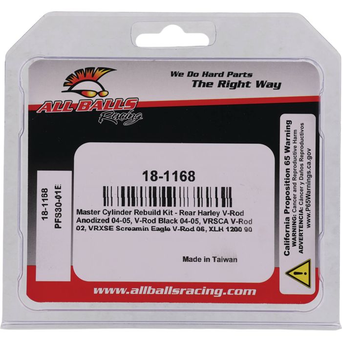 All Balls Racing Master Cylinder Rebuild Kit 18-1168