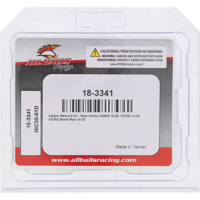 All Balls Racing Caliper Rebuild Kit 18-3341 for Motorcycle Brake System
