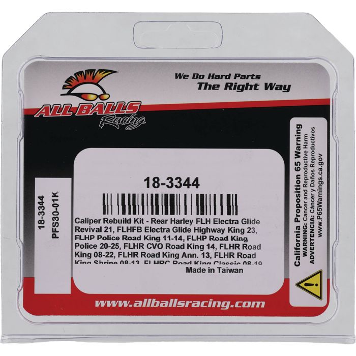 All Balls Racing Caliper Rebuild Kit 18-3344 for Motorcycle Brake Maintenance