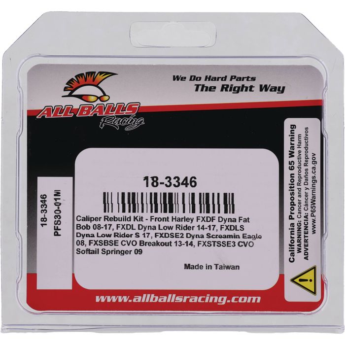 All Balls Racing Caliper Rebuild Kit 18-3346 for Motorcycle Brake Maintenance