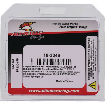 All Balls Racing Caliper Rebuild Kit 18-3346 for Motorcycle Brake Maintenance
