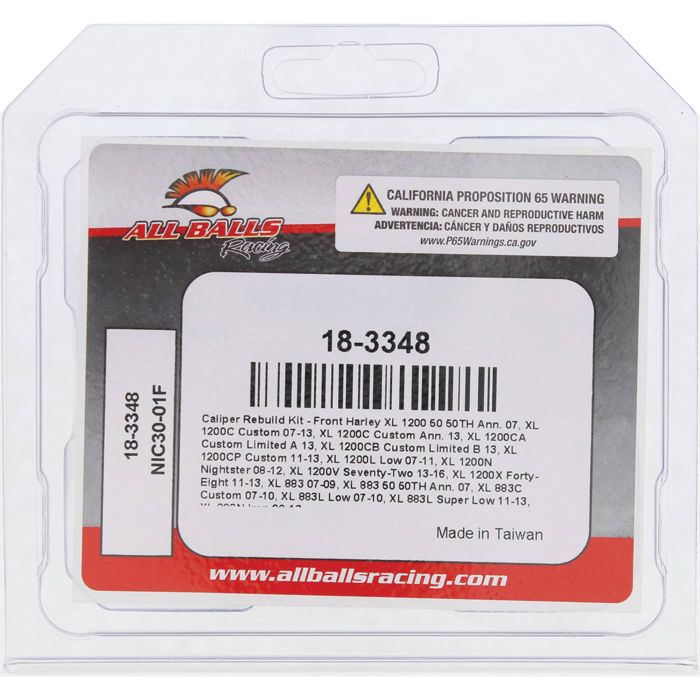 All Balls Racing Caliper Rebuild Kit 18-3348 for Motorcycle Brake Systems
