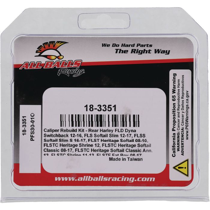 All Balls Racing Caliper Rebuild Kit (Part No. 18-3351)