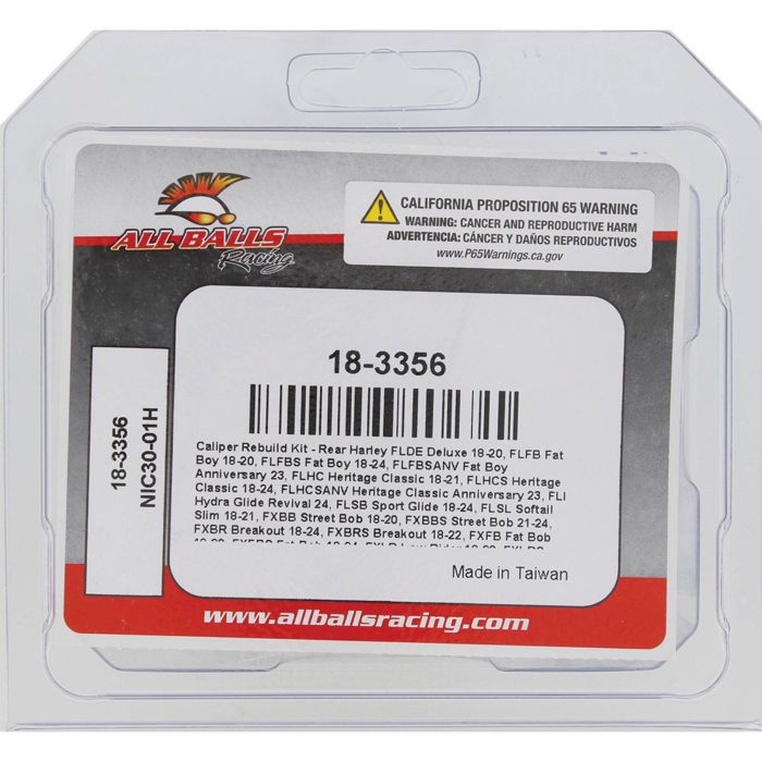 All Balls Racing Caliper Rebuild Kit for Motorcycle Brakes - Part 18-3356