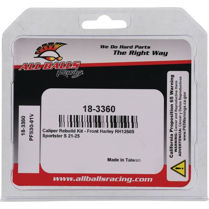 All Balls Racing Caliper Rebuild Kit - Part Number 18-3360