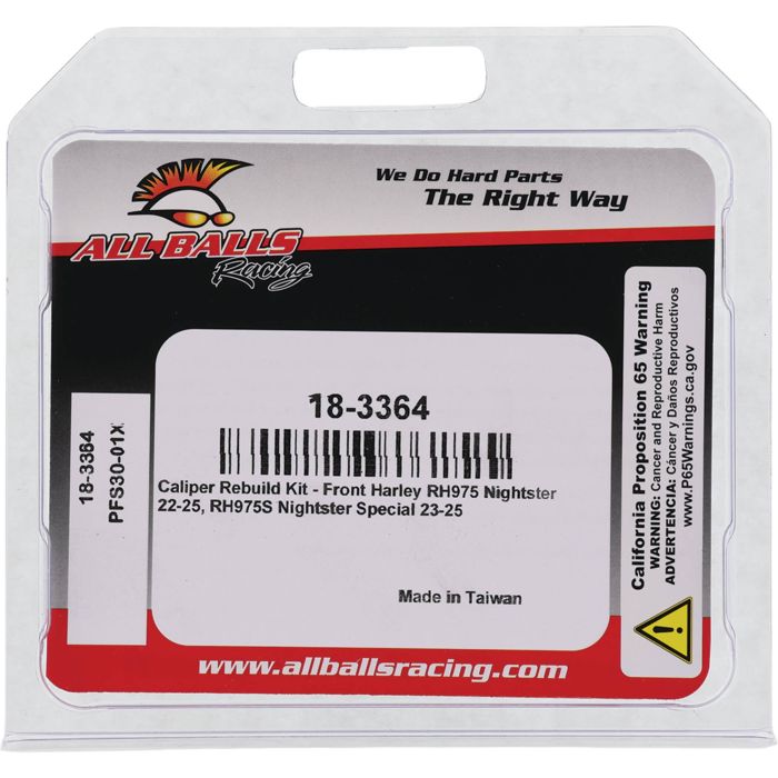 All Balls Racing Caliper Rebuild Kit 18-3364 for Motorcycle Brake Calipers