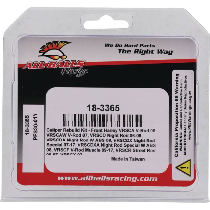 All Balls Racing Caliper Rebuild Kit (Part Number 18-3365)