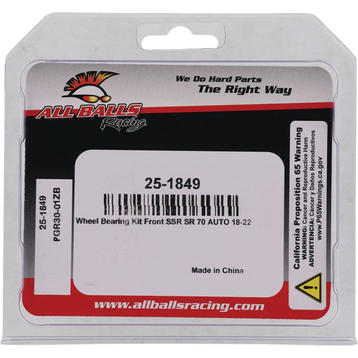 All Balls Racing Wheel Bearing Kit Part #25-1849 for Reliable Motorcycle Maintenance