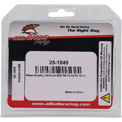 All Balls Racing Wheel Bearing Kit Part #25-1849 for Reliable Motorcycle Maintenance