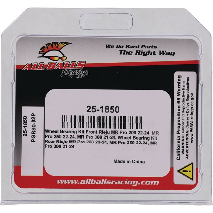 All Balls Racing Wheel Bearing Kit 25-1850 for Motorcycle and ATV Wheel Maintenance