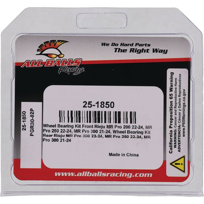 All Balls Racing Wheel Bearing Kit 25-1850 for Motorcycle and ATV Wheel Maintenance