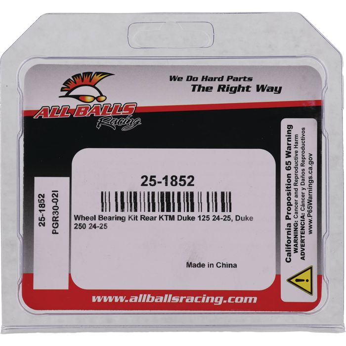 All Balls Racing Wheel Bearing Kit 25-1852 for Enhanced Vehicle Performance