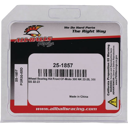 All Balls Racing Wheel Bearing Kit Part #25-1857 for Enhanced Wheel Performance