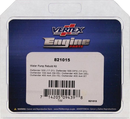 Vertex Water Pump Rebuild Kit - Part Number 821015