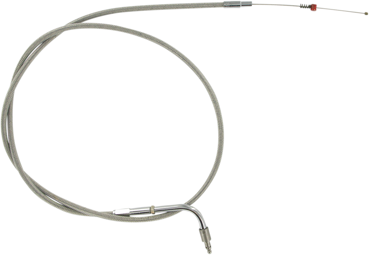 BARNETT Stainless Steel Idle Cable - +6" - '96-'00 Softail 30596SC+6DS