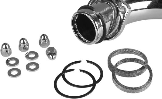 JAMES GASKET Exhaust Port Graphite/Chrome Gasket Kit - Big Twin/Sportster/EVO 65324-83-KWG1