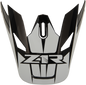 Z1R Rise Visor Kit - Ascend Black and White Part 0132-1245 for Z1R Rise Helmets