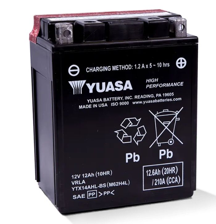 YUASA YTX14AHL-BS H-Performance Motorcycle Maintenance-Free Battery