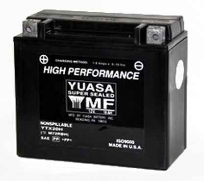 YUASA YTX20H-BS H-Performance Motorcycle Maintenance-Free Battery