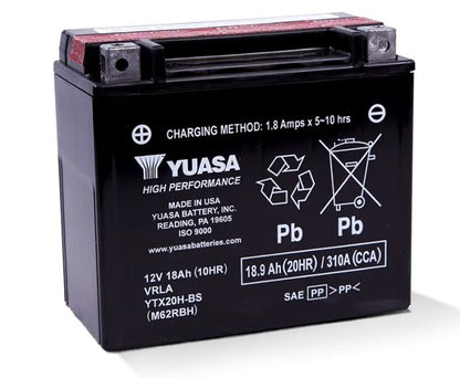 YUASA YTX20H-BS H-Performance Motorcycle Maintenance-Free Battery