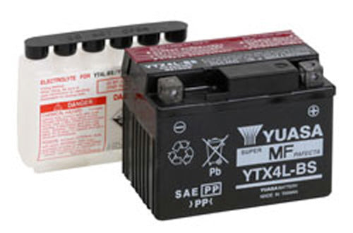 YUASA YTX4L-BS Maintenance Free 12 Volt Battery for Reliable Power Supply