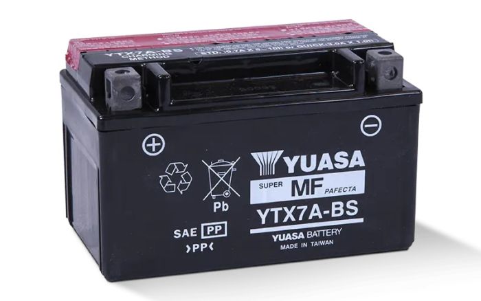 YUASA YTX7A-BS Maintenance Free 12V Battery for Motorcycles and Powersports Vehicles