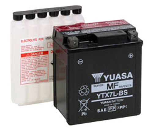 YUASA YTX7L-BS Maintenance Free 12 Volt Battery for Motorcycle and Powersports