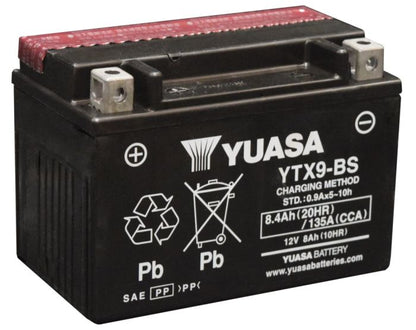YUASA YTX9-BS Maintenance-Free 12 Volt Motorcycle Battery