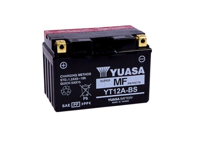 YUASA YUAM32ABS YT12A-BS Maintenance-Free 12V Battery for Motorcycles and Powersports