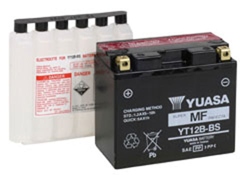 Yuasa YUAM6212B YT12B-BS Maintenance-Free 12V Battery for Motorcycle and Powersports