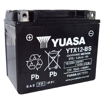 YUASA YTX12-BS Maintenance Free 12 Volt Battery for Powersports and Motorcycle Applications