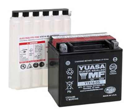 Yuasa YTX16-BS Maintenance-Free 12V Battery - Reliable Motorcycle Power
