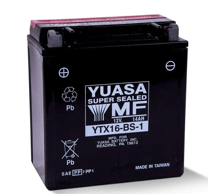 YUASA YTX16-BS-1 Maintenance Free 12 Volt Battery for Motorcycles and Powersports