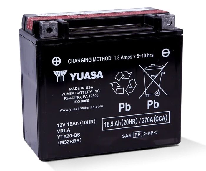 YUASA YTX20-BS Maintenance Free 12 Volt Battery - Reliable Power Solution