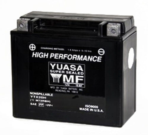 YUASA YTX20H Factory Activated Maintenance-Free 12V Battery
