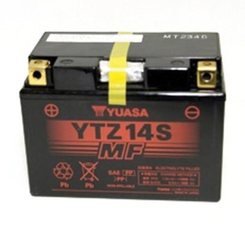 YUASA YTZ14S Factory Activated Maintenance-Free 12 Volt Battery