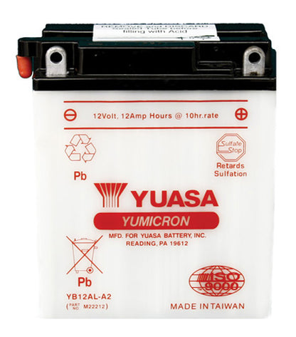 YUASA YUAM22212 YB12AL-A2 YUMICRON 12V Battery for Reliable Power