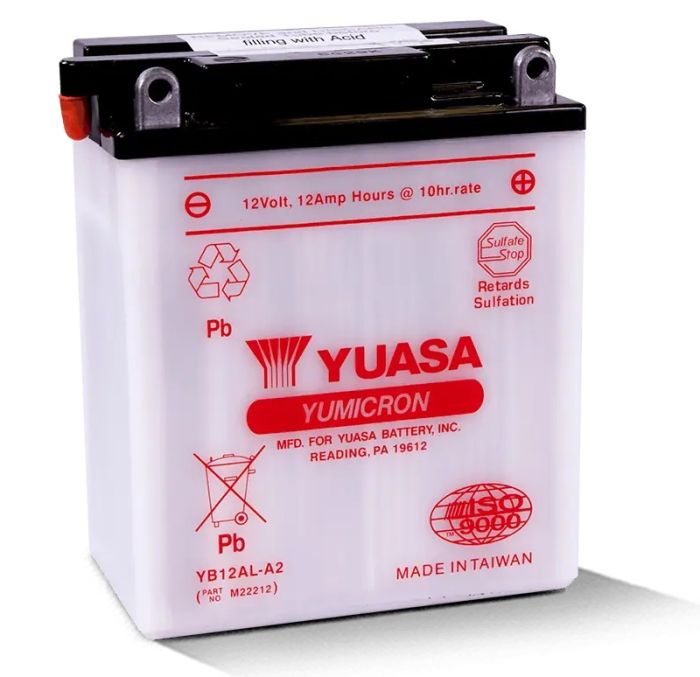 YUASA YUAM22212 YB12AL-A2 YUMICRON 12V Battery for Reliable Power